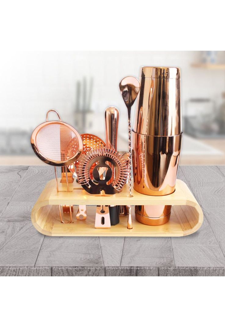 Set Bartender Juego Coctelera Cobre 10 piezas Moderna-4