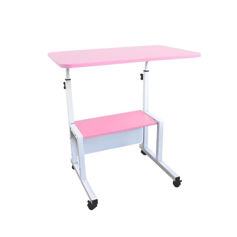 Mesa Escritorio Ajustable Movil Rosa-0