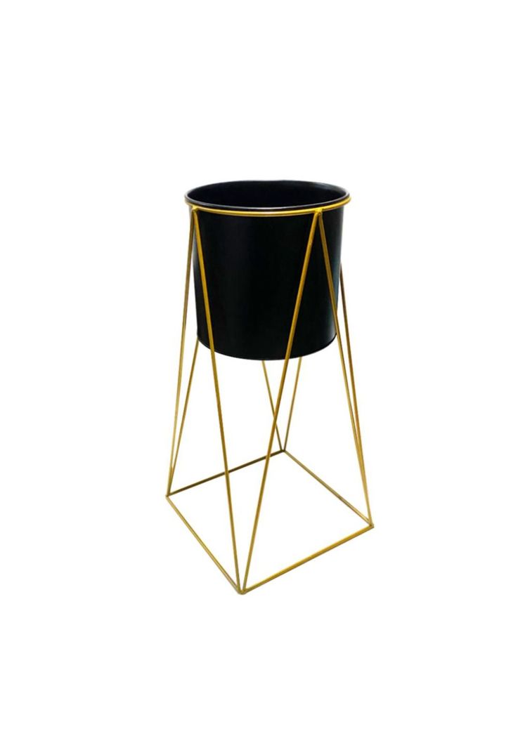 Maceta Macetero Pedestal Decorativo Negro-0
