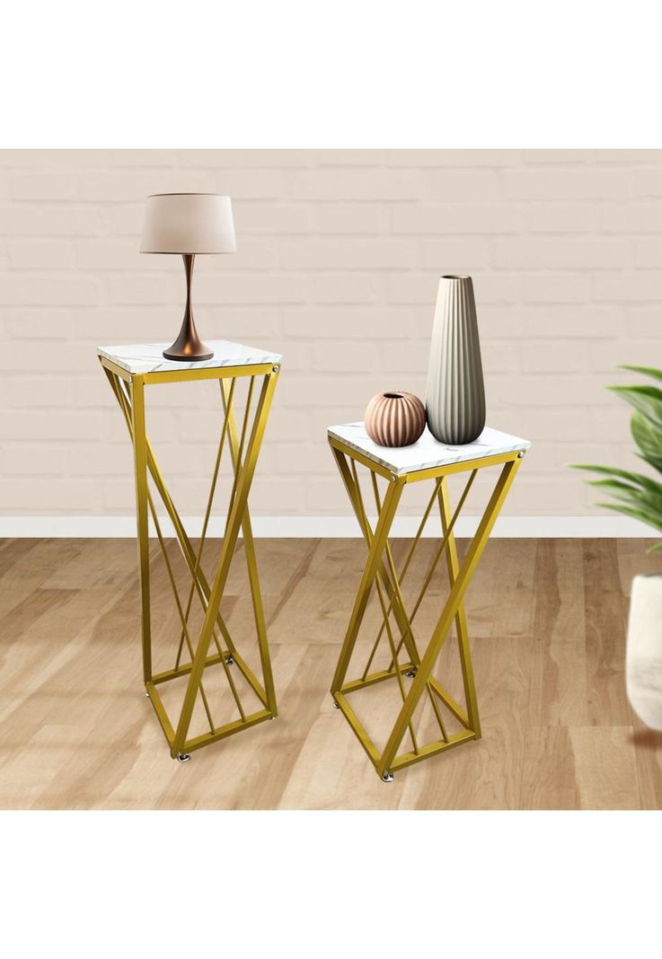Mesa Lateral Decorativa Moderna XL – Soporte Plantas Decoración-3