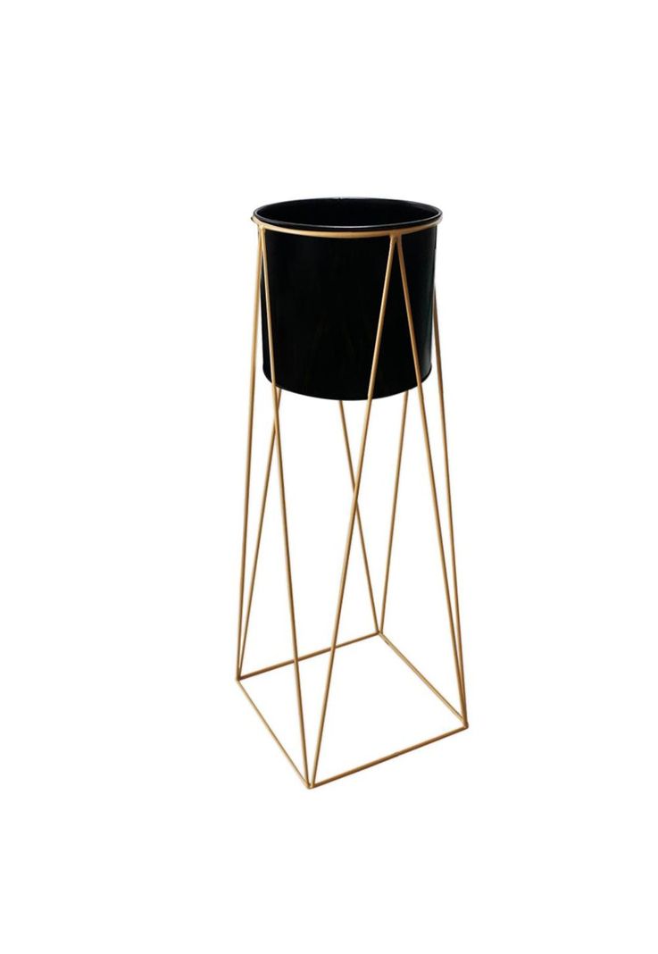 Maceta Macetero Pedestal Decorativo grande Negro-0