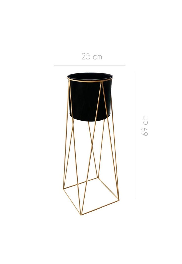 Maceta Macetero Pedestal Decorativo grande Negro-1