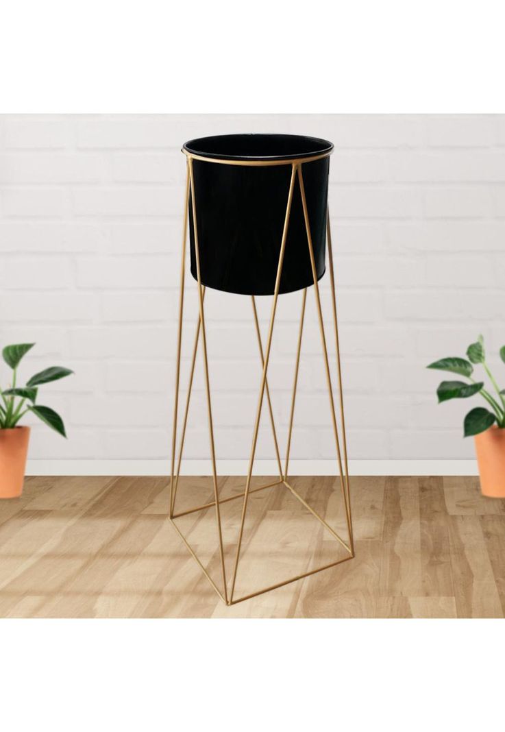 Maceta Macetero Pedestal Decorativo grande Negro-3