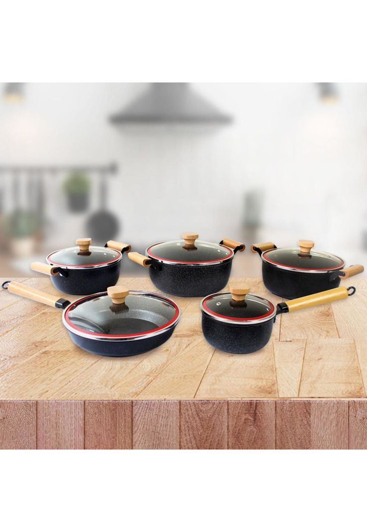 Juego de Ollas Ceramica Granito 10 piezas-3