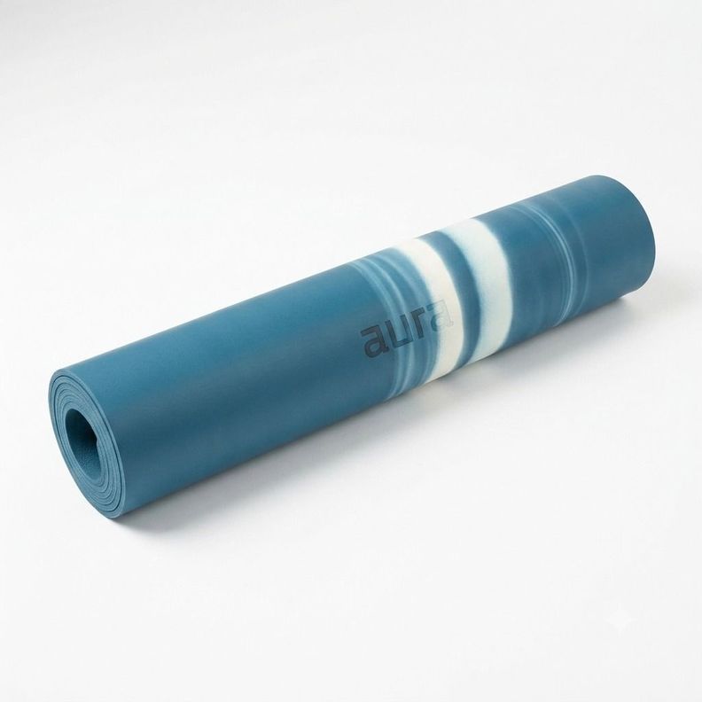 Mat de Yoga Profesional Aura Azul Marmol