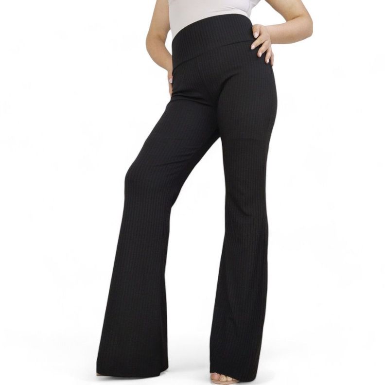 Pantalon  Palazzo flared Canuton negro-0