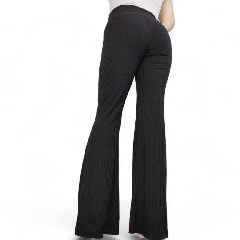 Pantalon  Palazzo flared Canuton negro-1