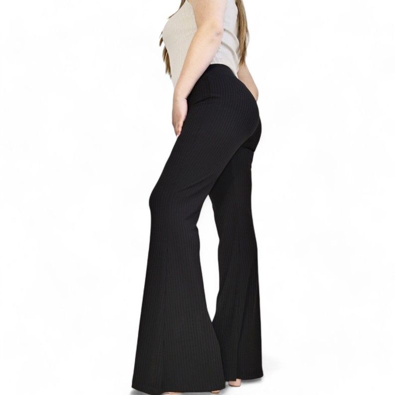 Pantalon  Palazzo flared Canuton negro-6