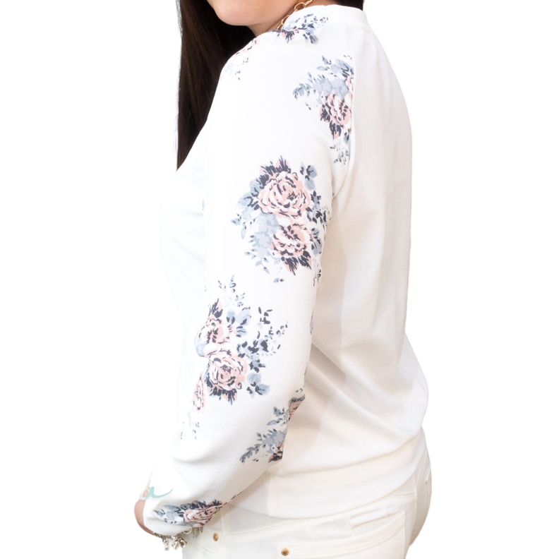 POLERON PULLOVER BLANCO FLOR-2