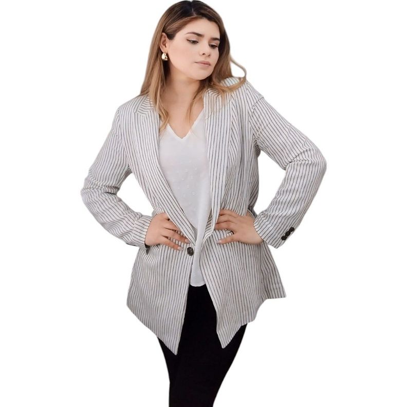 BLAZER MUJER SEMI FORMAL BLANCO-0