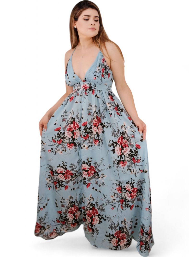 Vestido largo Gasa primavera Rocio-0