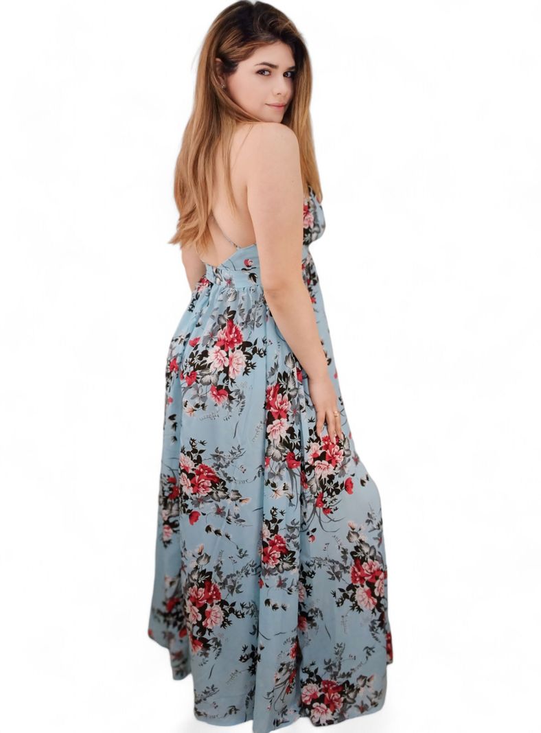 Vestido largo Gasa primavera Rocio-1