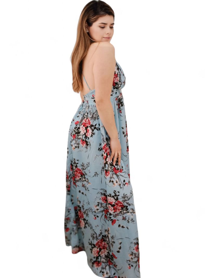 Vestido largo Gasa primavera Rocio-2