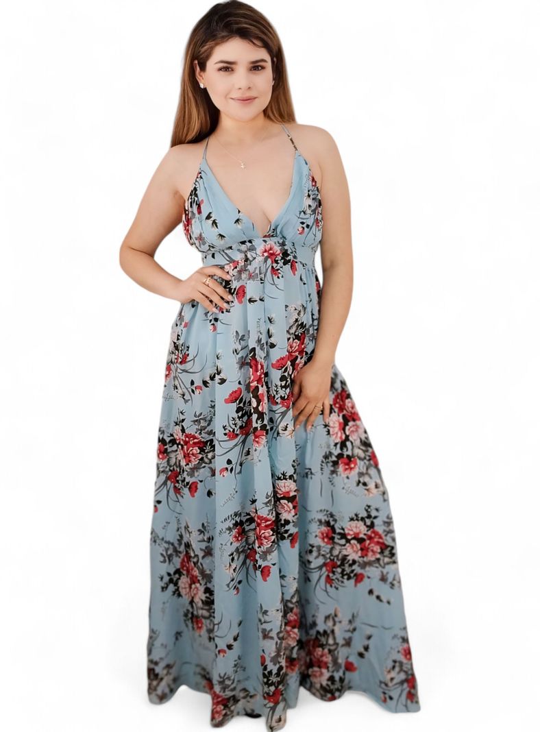 Vestido largo Gasa primavera Rocio-3
