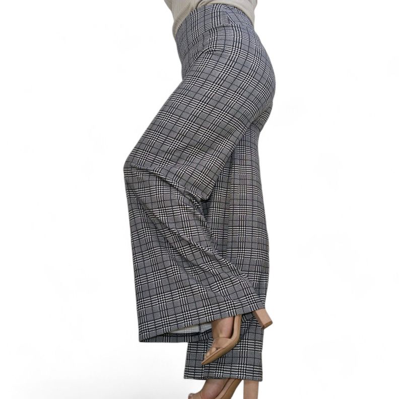 Pantalon palazzo flared formal pie de pou gris-1