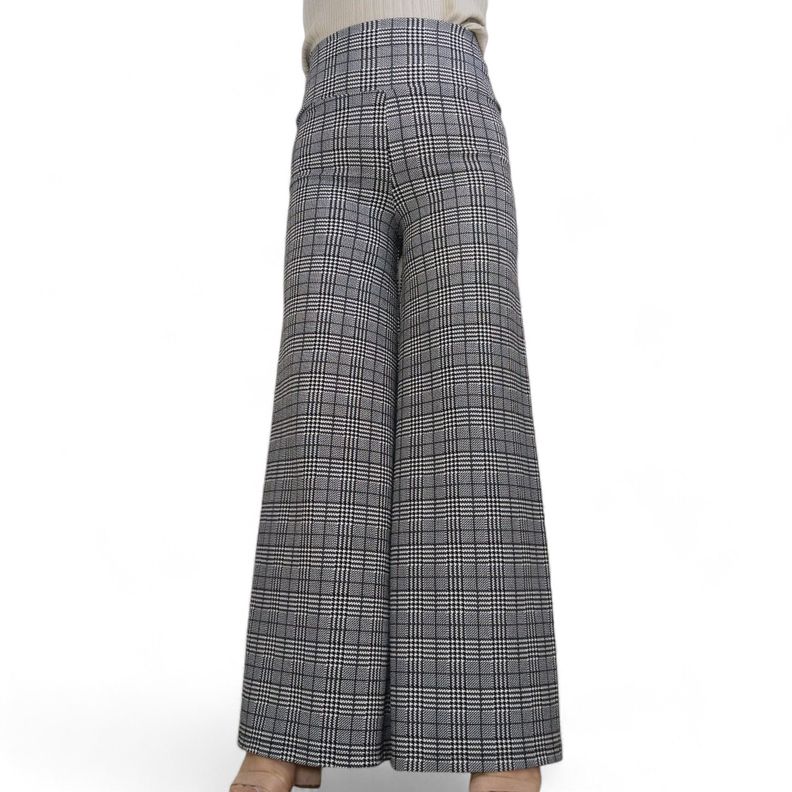Pantalon palazzo flared formal pie de pou gris-3