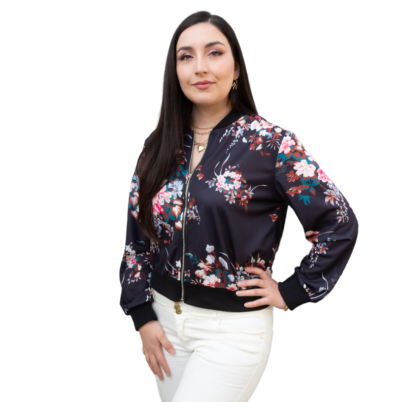 CHAQUETA BOMBER BAMBI FLORAL-0