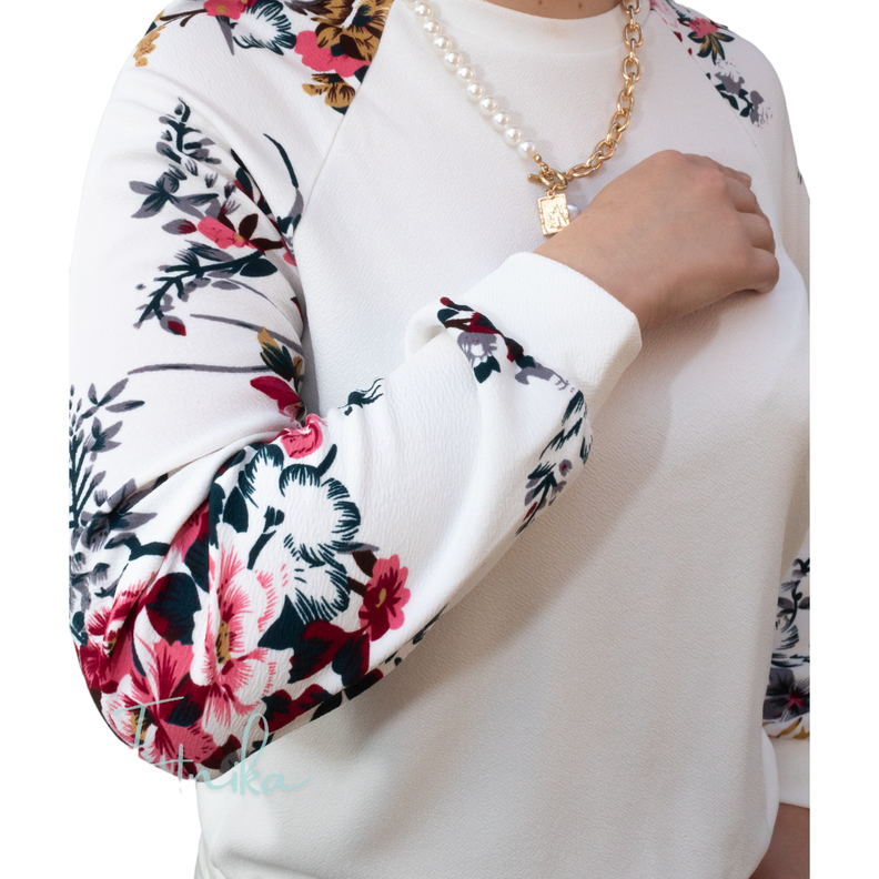 POLERON PULLOVER  MANGA LARGA BLANCO ROSE-2