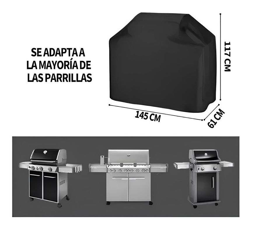 Cubierta Parrilla Asador Protector Funda Barbacoa -4