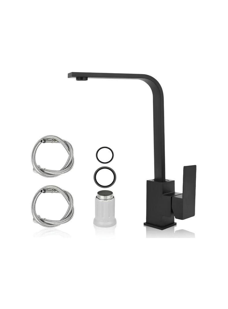Llave Monomando Lavaplatos Plana Cuadrada -0