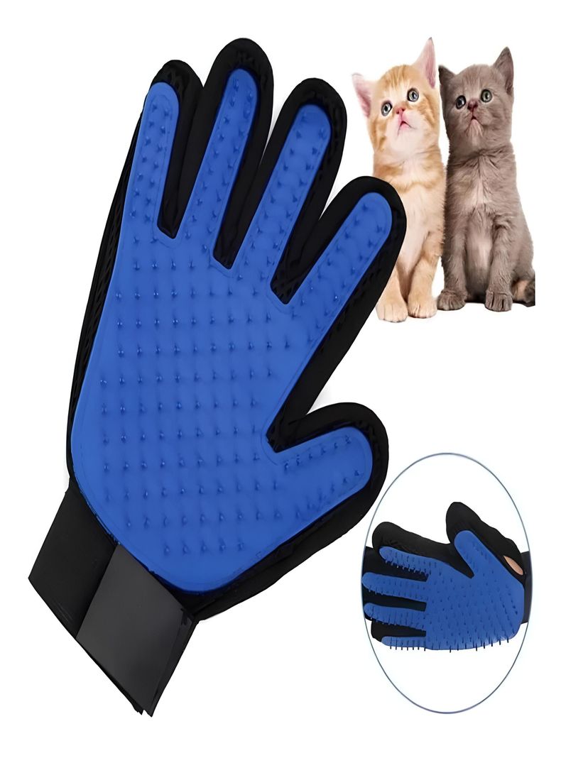 Guante Quita Pelos Perro Mascotas Gato Azul-0