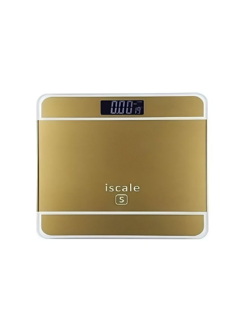 Balanza Pesa Digital Baño 180kg Vidrio Dorado-0