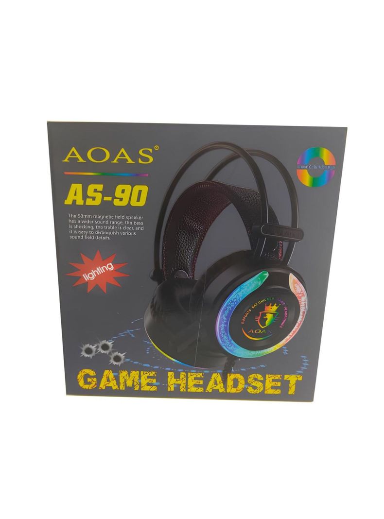Audífonos Gamer Luces Rgb Pc Aoas As 90 2.4m-1