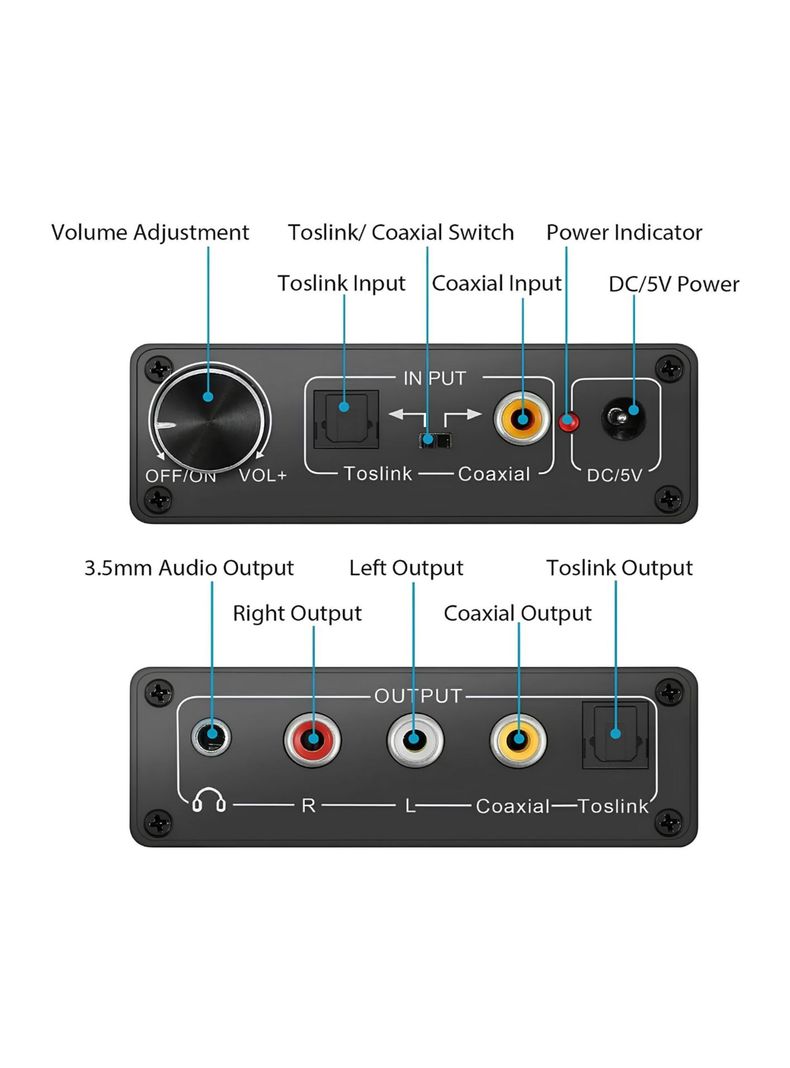Conversor De Audio Digital Hifi Óptico A Rca -2