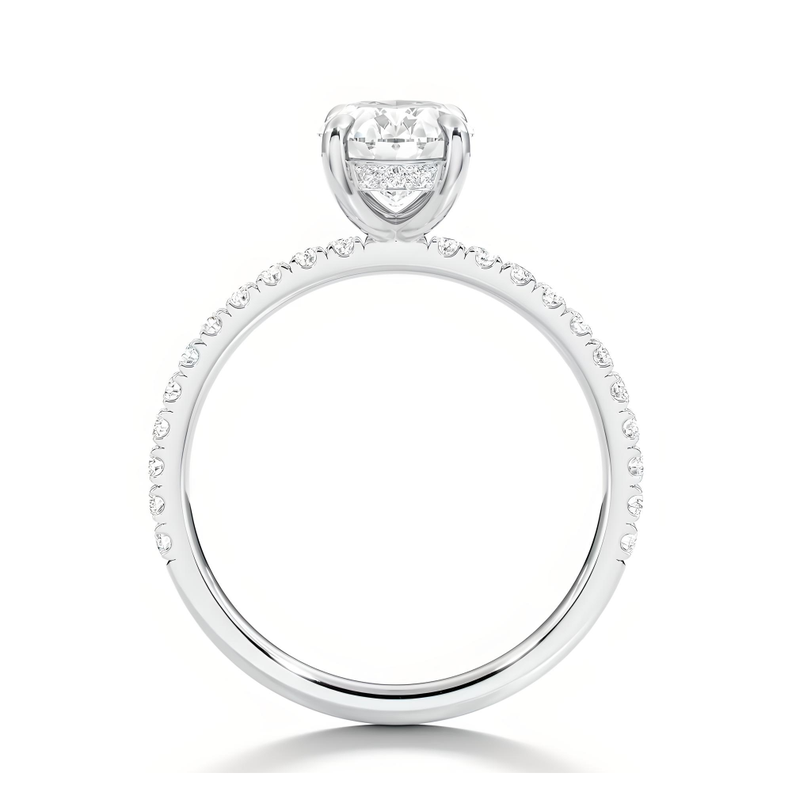 ANILLO DE COMPROMISO EN PLATA RODINADA PARA MUJER BOOMZAIR CON MOISSANITA OVAL DE 1.0 CT. ENGASTE PAVÉ-2