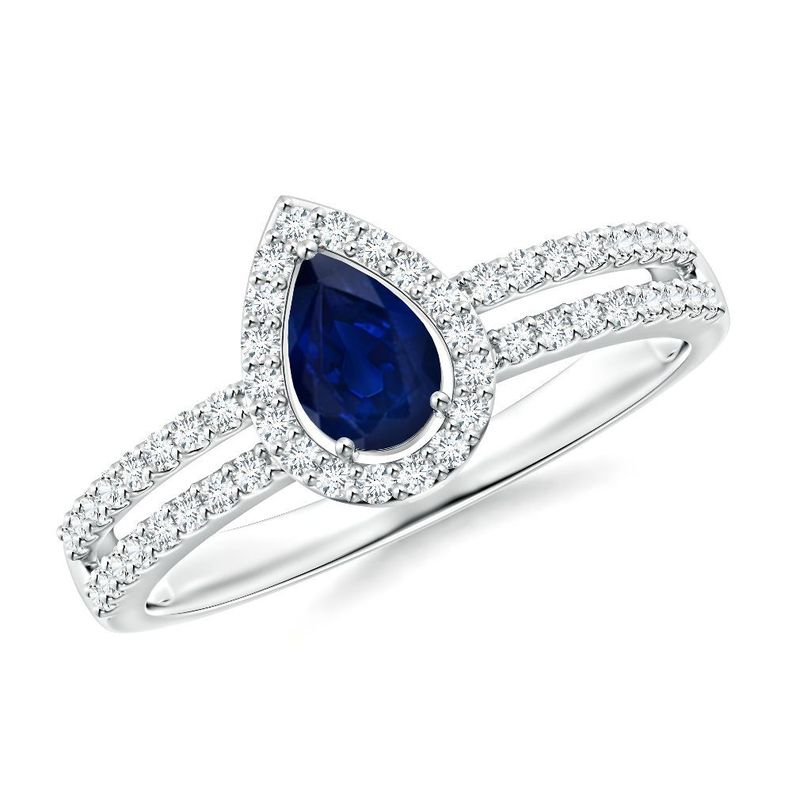 ANILLO DE COMPROMISO VENUS - ZAFIRO Y MOISSANITAS-0