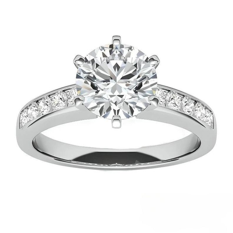 Anillo moissanitas vvs1 corte brillante