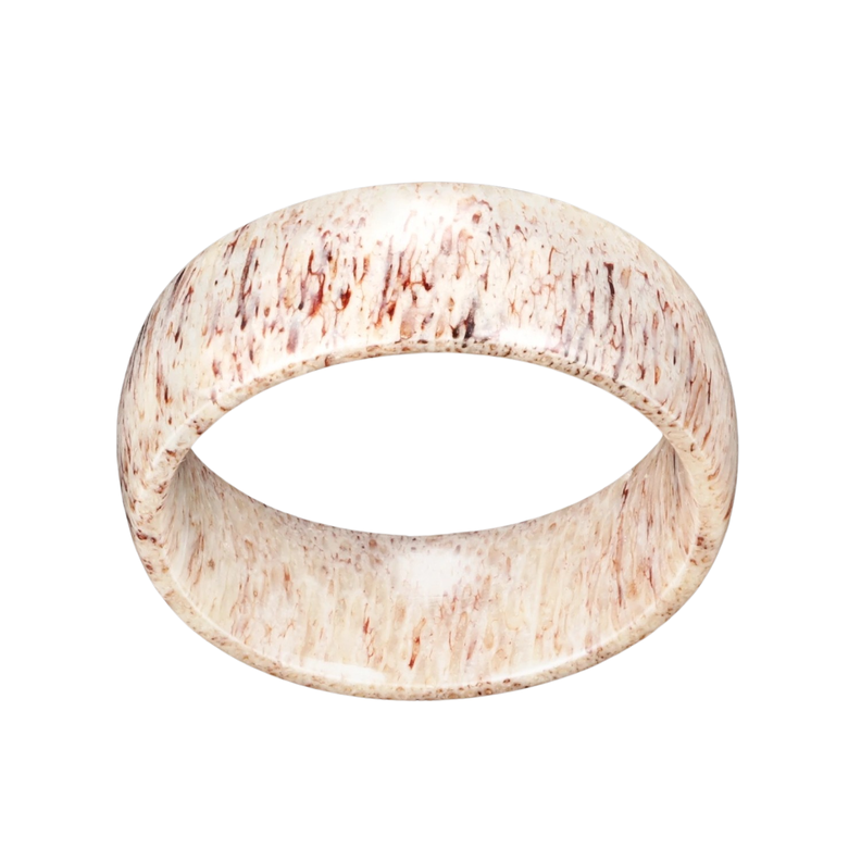 Anillo de cornamenta natural Talla 12 de 8mm para hombre-3