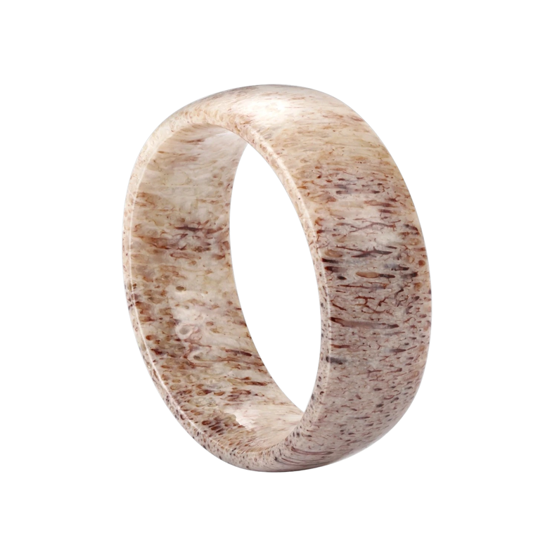 Anillo de cornamenta natural Talla 12 de 8mm para hombre-2
