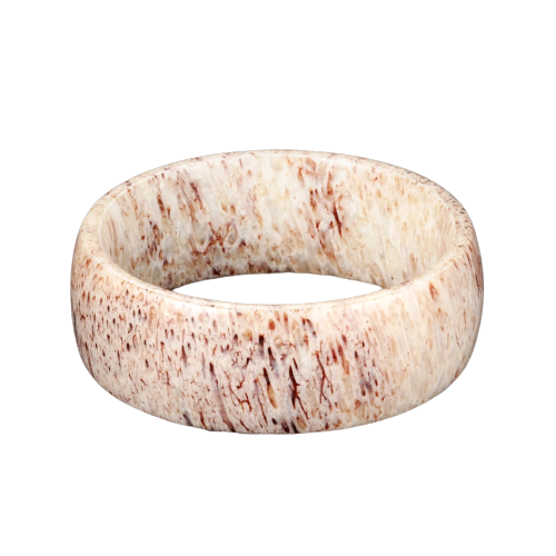 Anillo de cornamenta natural Talla 12 de 8mm para hombre-1