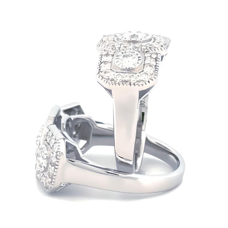 ANILLO DE COMPROMISO BOOMZAIR "DAKOTA" CON MOISSANITAS EN PLATA LEY RODINADA-1