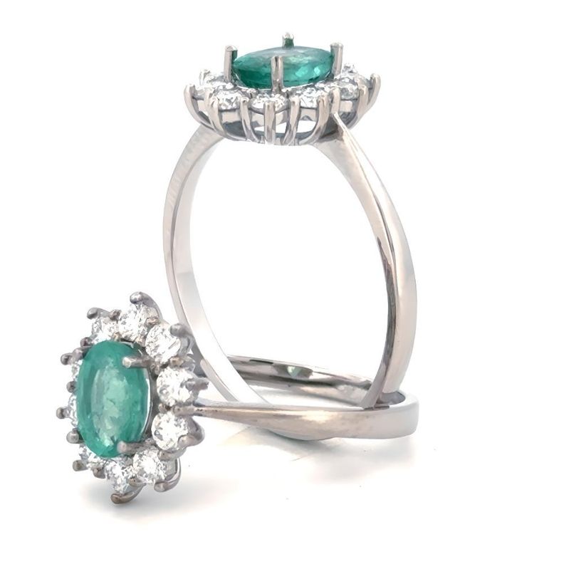 ANILLO DE COMPROMISO EN PLATA RODINADA PARA MUJER BOOMZAIR CON ESMERALDA NATURAL Y MOISSANITAS-2