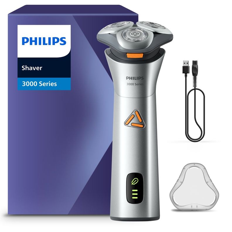 Afeitadora Philips Serie 3000 en Humedo y Seco S3882/00 Plateado Metalico
