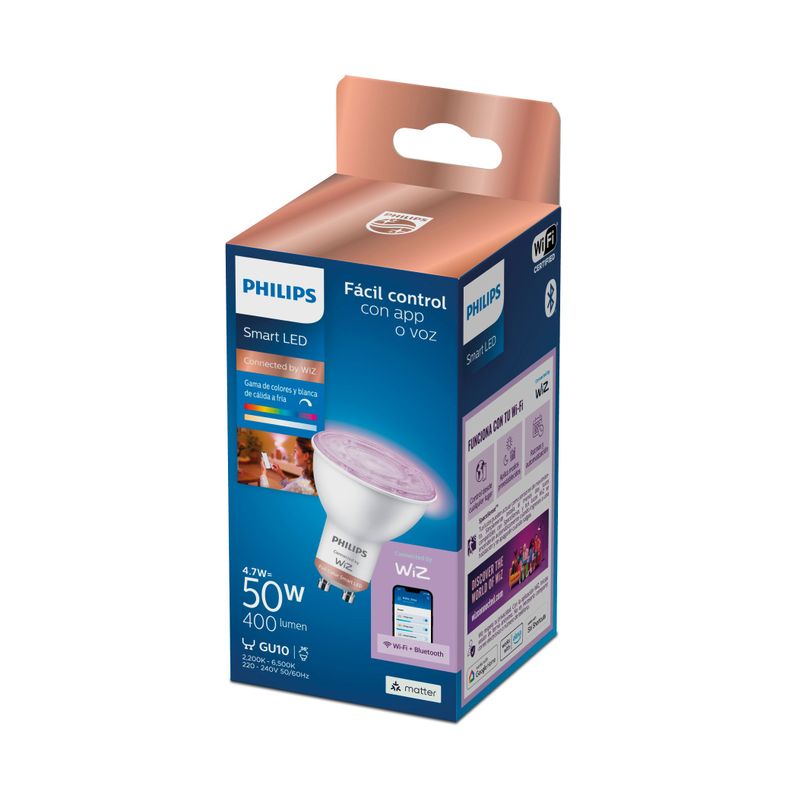 Ampolleta Led Inteligente Philips Smart Gu10 Color-2
