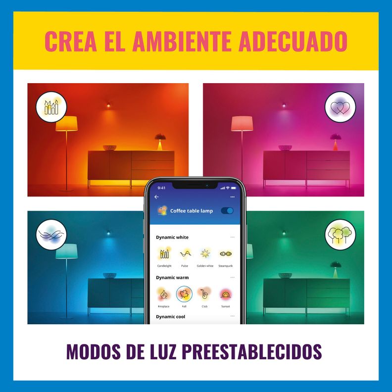 Ampolleta Led Inteligente Philips Smart Gu10 Color-5