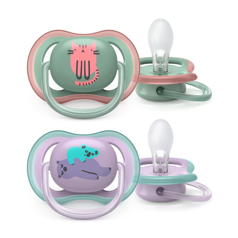 Chupete Avent Ultra Air 6-18 Gato/Koala deco x2 SCF085/18-0