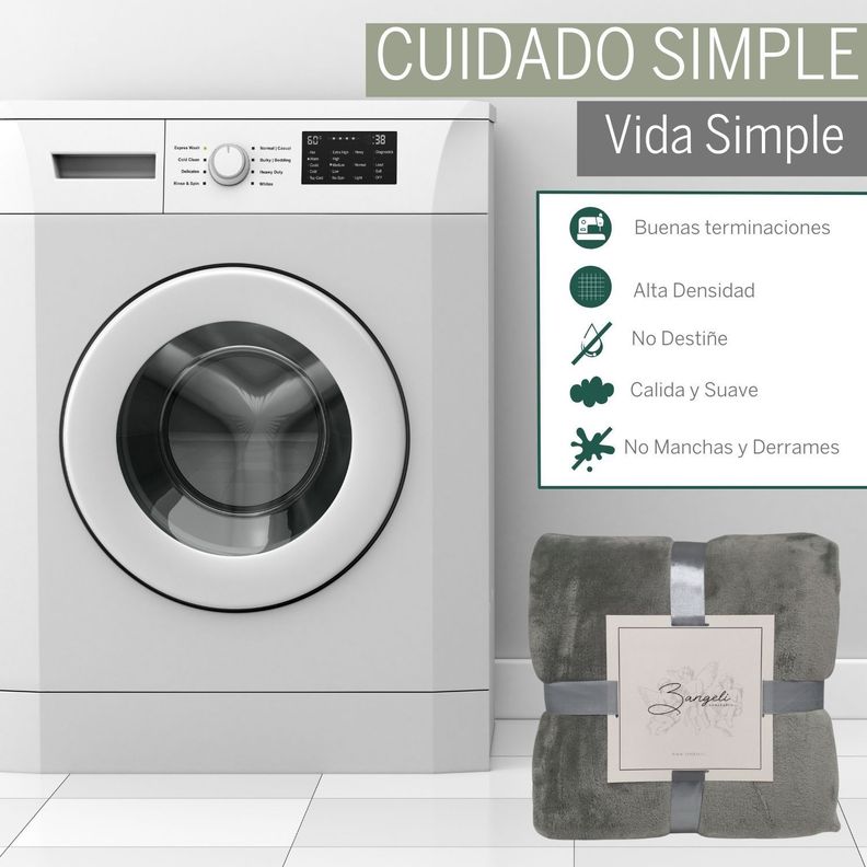 Frazada Polar Suave Térmica 1 a 1,5 Plazas 3Angeli-3