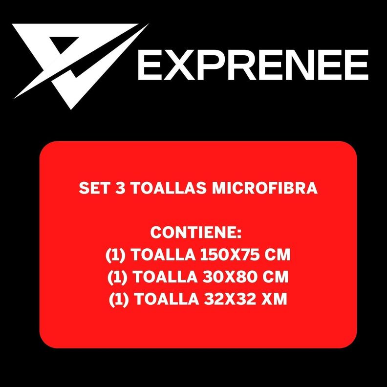 Set 3 Toalla Microfibra Trekking Viaje Exprenee-2