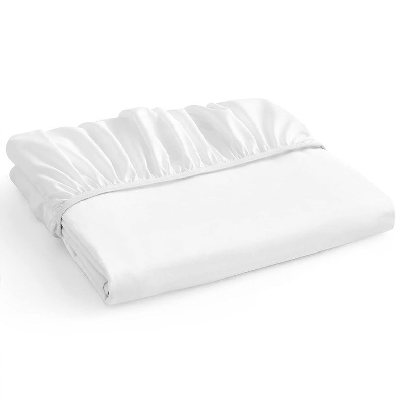 Sabanas Bajera Soft Ajustable 1800 Cama 2 Plazas Blanca