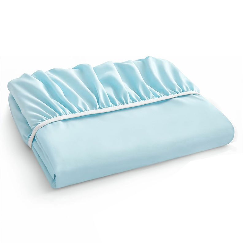 Sabanas Bajera Soft Ajustable 1800 Cama 2 Plazas Celeste