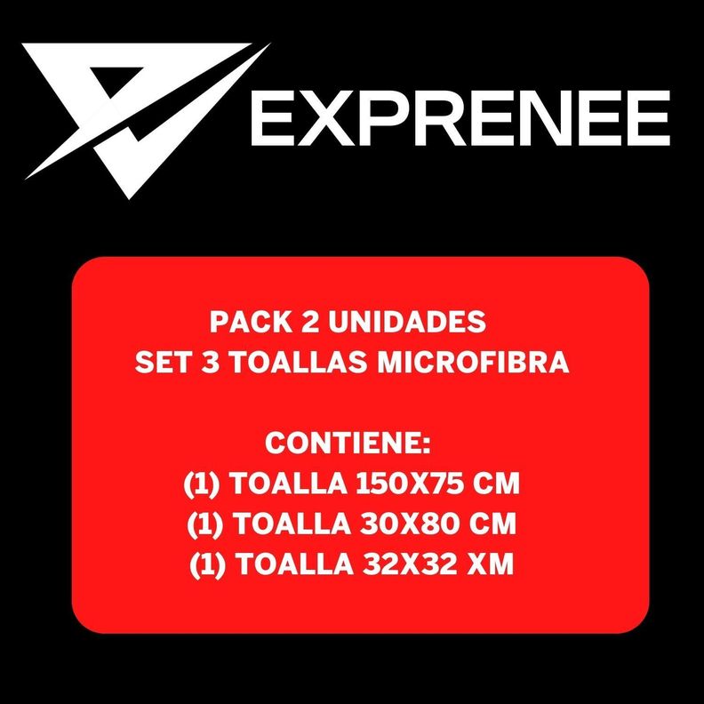 Set 3 Toalla Microfibra Playa Viaje Pack2 Exprenee-2