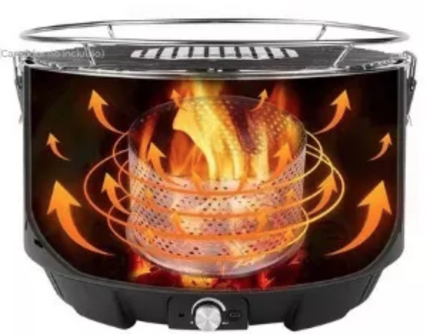 Parrilla Track Grill Camping y Hogar bajo humo-4