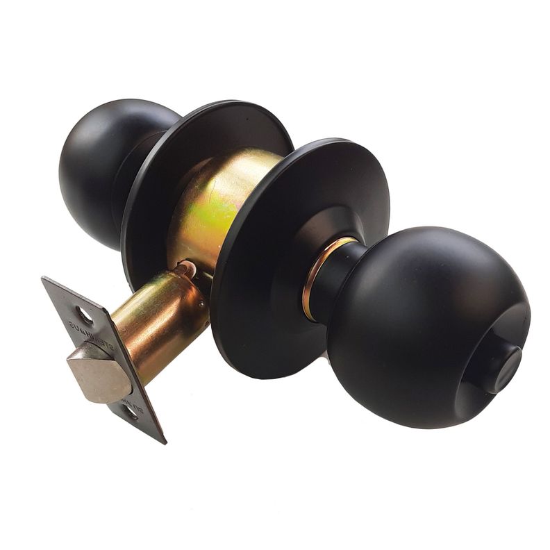 Cerradura Steinhaus Pomo Baño Color Negro Mate-1