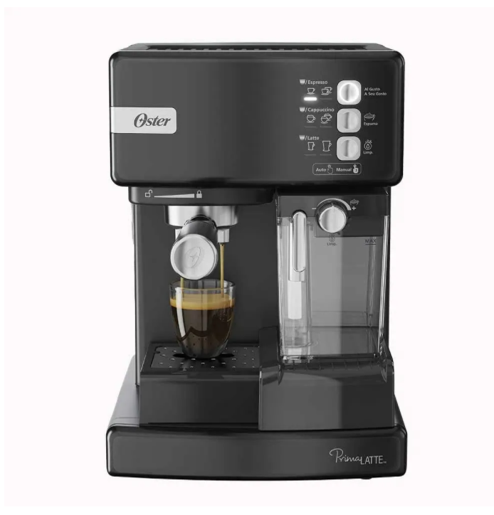 Cafetera De Espresso Oster Primalatte Negra Bvstem6603b-0