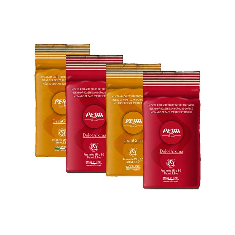 Pack Caffe Pera 4 Bolsas de Café Molido Mixto 1 kg-0