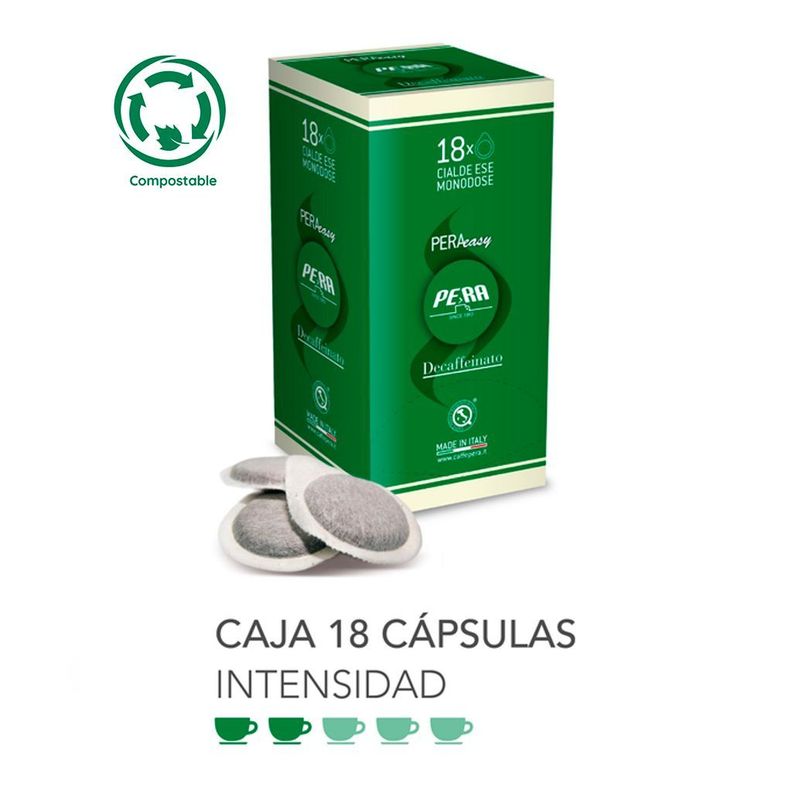Pack Caffe Pera 18 Cápsulas de Café Descafeinado-0
